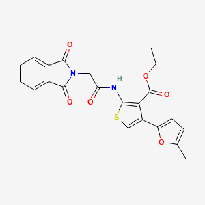 molecular formula C22H18N2O6S B3495070 Ethyl 2-[[2-(1,3-dioxoisoindol-2-yl)acetyl]amino]-4-(5-methylfuran-2-yl)thiophene-3-carboxylate 