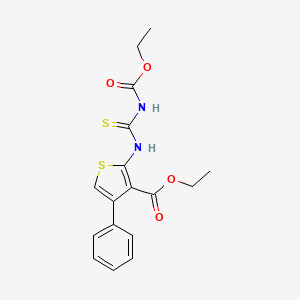 ethyl 2-({[(ethoxycarbonyl)amino]carbonothioyl}amino)-4-phenyl-3-thiophenecarboxylate