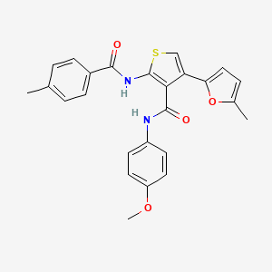 N-(4-methoxyphenyl)-2-[(4-methylbenzoyl)amino]-4-(5-methylfuran-2-yl)thiophene-3-carboxamide