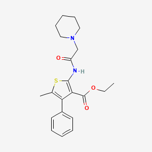 Ethyl 5-methyl-4-phenyl-2-[(2-piperidin-1-ylacetyl)amino]thiophene-3-carboxylate