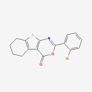 molecular formula C16H12BrNO2S B3495119 2-(2-bromophenyl)-5,6,7,8-tetrahydro-4H-[1]benzothieno[2,3-d][1,3]oxazin-4-one 