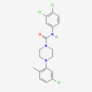 4-(5-CHLORO-2-METHYLPHENYL)-N-(3,4-DICHLOROPHENYL)TETRAHYDRO-1(2H)-PYRAZINECARBOXAMIDE