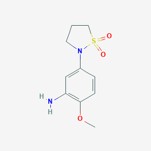molecular formula C10H14N2O3S B349515 5-(1,1-Dioxidoisothiazolidin-2-YL)-2-methoxyaniline CAS No. 927963-79-9