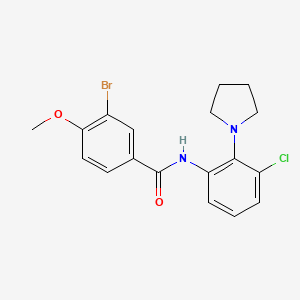 3-bromo-N-[3-chloro-2-(1-pyrrolidinyl)phenyl]-4-methoxybenzamide