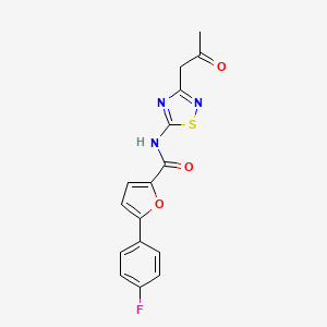 5-(4-fluorophenyl)-N-[3-(2-oxopropyl)-1,2,4-thiadiazol-5-yl]furan-2-carboxamide