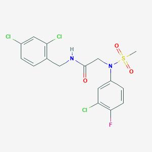 N~2~-(3-chloro-4-fluorophenyl)-N~1~-(2,4-dichlorobenzyl)-N~2~-(methylsulfonyl)glycinamide