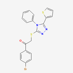 1-(4-BROMOPHENYL)-2-{[4-PHENYL-5-(THIOPHEN-2-YL)-4H-1,2,4-TRIAZOL-3-YL]SULFANYL}ETHAN-1-ONE