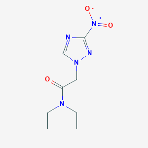 molecular formula C8H13N5O3 B3495193 N,N-diethyl-2-(3-nitro-1H-1,2,4-triazol-1-yl)acetamide 