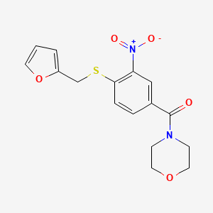 4-{4-[(2-furylmethyl)thio]-3-nitrobenzoyl}morpholine