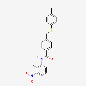 N-(2-methyl-3-nitrophenyl)-4-{[(4-methylphenyl)thio]methyl}benzamide