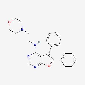 molecular formula C24H24N4O2 B3495234 N-(2-morpholin-4-ylethyl)-5,6-diphenylfuro[2,3-d]pyrimidin-4-amine 