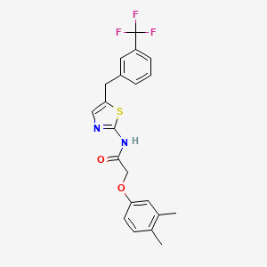 2-(3,4-dimethylphenoxy)-N-{5-[3-(trifluoromethyl)benzyl]-1,3-thiazol-2-yl}acetamide