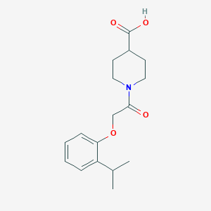 molecular formula C17H23NO4 B349525 1-[2-(2-propan-2-ylphenoxy)acetyl]piperidine-4-carboxylic Acid CAS No. 927989-72-8