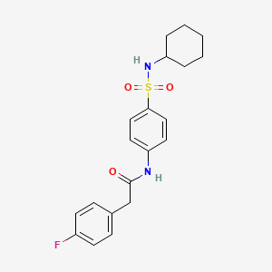 N-[4-(cyclohexylsulfamoyl)phenyl]-2-(4-fluorophenyl)acetamide