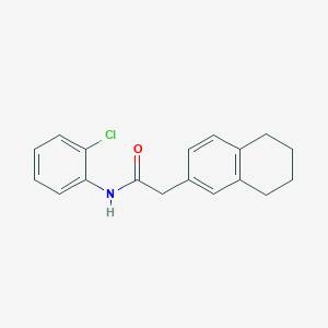 molecular formula C18H18ClNO B3495287 N-(2-chlorophenyl)-2-(5,6,7,8-tetrahydro-2-naphthalenyl)acetamide 