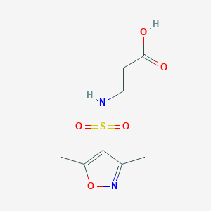 molecular formula C8H12N2O5S B349529 3-(3,5-Dimethyl-isoxazole-4-sulfonylamino)-propionic acid CAS No. 867329-96-2