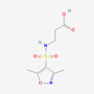 molecular formula C8H12N2O5S B349529 3-(3,5-二甲基-异恶唑-4-磺酰胺基)-丙酸 CAS No. 867329-96-2