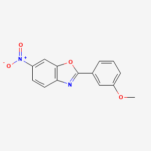 molecular formula C14H10N2O4 B3495295 2-(3-methoxyphenyl)-6-nitro-1,3-benzoxazole 