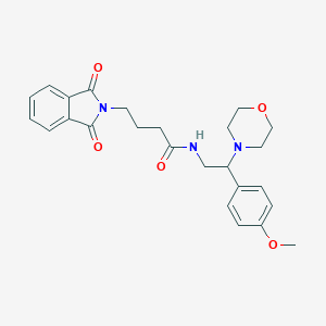 molecular formula C25H29N3O5 B349531 4-(1,3-dioxo-2,3-dihydro-1H-isoindol-2-yl)-N-[2-(4-methoxyphenyl)-2-(morpholin-4-yl)ethyl]butanamide CAS No. 879195-55-8