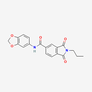 N-1,3-benzodioxol-5-yl-1,3-dioxo-2-propyl-5-isoindolinecarboxamide