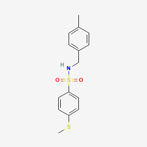 molecular formula C15H17NO2S2 B3495351 N-(4-methylbenzyl)-4-(methylthio)benzenesulfonamide 