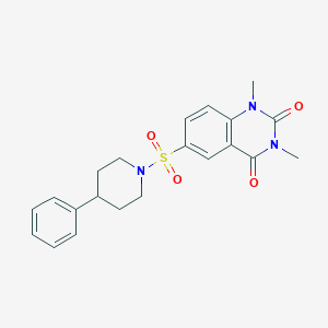 molecular formula C21H23N3O4S B3495353 1,3-dimethyl-6-[(4-phenylpiperidino)sulfonyl]-2,4(1H,3H)-quinazolinedione 