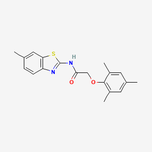 molecular formula C19H20N2O2S B3495358 2-(mesityloxy)-N-(6-methyl-1,3-benzothiazol-2-yl)acetamide 