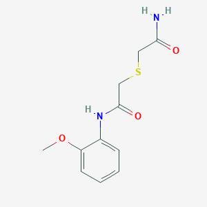 2-[(2-amino-2-oxoethyl)thio]-N-(2-methoxyphenyl)acetamide