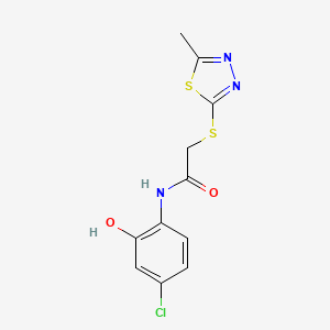 N-(4-chloro-2-hydroxyphenyl)-2-[(5-methyl-1,3,4-thiadiazol-2-yl)sulfanyl]acetamide