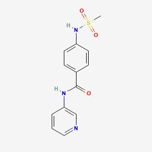 molecular formula C13H13N3O3S B3495423 4-[(methylsulfonyl)amino]-N-3-pyridinylbenzamide 