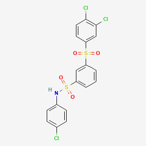 N-(4-chlorophenyl)-3-[(3,4-dichlorophenyl)sulfonyl]benzenesulfonamide