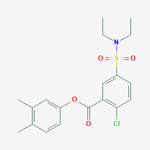 3,4-Dimethylphenyl 2-chloro-5-(diethylsulfamoyl)benzoate