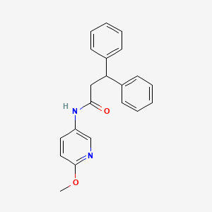 molecular formula C21H20N2O2 B3495456 N-(6-methoxypyridin-3-yl)-3,3-diphenylpropanamide 