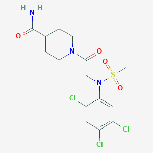 1-[2-(2,4,5-trichloro-N-methylsulfonylanilino)acetyl]piperidine-4-carboxamide