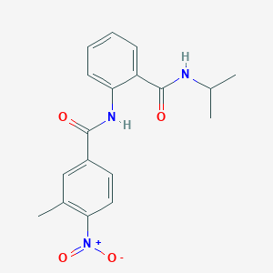 molecular formula C18H19N3O4 B3495539 3-methyl-4-nitro-N-[2-(propan-2-ylcarbamoyl)phenyl]benzamide 