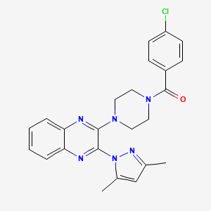 2-[4-(4-chlorobenzoyl)piperazin-1-yl]-3-(3,5-dimethyl-1H-pyrazol-1-yl)quinoxaline