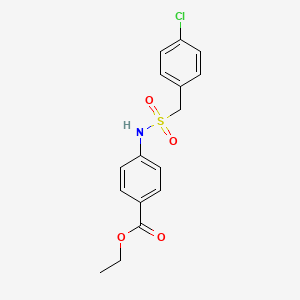 ETHYL 4-[(4-CHLOROPHENYL)METHANESULFONAMIDO]BENZOATE