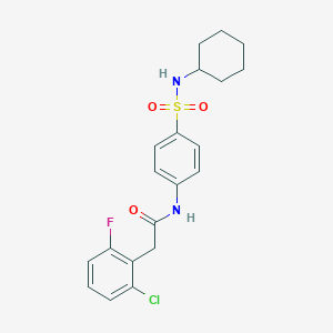 2-(2-chloro-6-fluorophenyl)-N-[4-(cyclohexylsulfamoyl)phenyl]acetamide