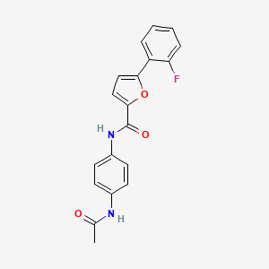 molecular formula C19H15FN2O3 B3495606 N-[4-(acetylamino)phenyl]-5-(2-fluorophenyl)-2-furamide 