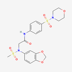 N~2~-1,3-benzodioxol-5-yl-N~2~-(methylsulfonyl)-N~1~-[4-(4-morpholinylsulfonyl)phenyl]glycinamide