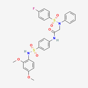 N-{4-[(2,4-dimethoxyphenyl)sulfamoyl]phenyl}-2-(N-phenyl-4-fluorobenzenesulfonamido)acetamide