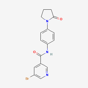 5-bromo-N-[4-(2-oxopyrrolidin-1-yl)phenyl]pyridine-3-carboxamide