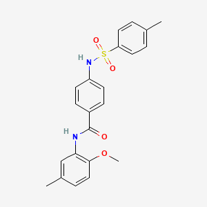 N-(2-methoxy-5-methylphenyl)-4-{[(4-methylphenyl)sulfonyl]amino}benzamide