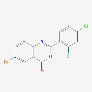 molecular formula C14H6BrCl2NO2 B3495690 6-bromo-2-(2,4-dichlorophenyl)-4H-3,1-benzoxazin-4-one 