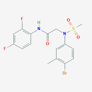 N~2~-(4-bromo-3-methylphenyl)-N~1~-(2,4-difluorophenyl)-N~2~-(methylsulfonyl)glycinamide