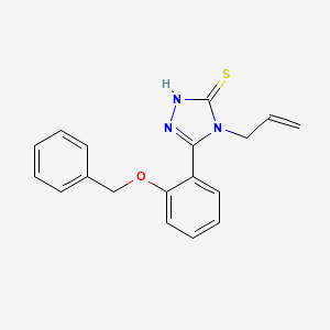 molecular formula C18H17N3OS B3495708 3-(2-phenylmethoxyphenyl)-4-prop-2-enyl-1H-1,2,4-triazole-5-thione 