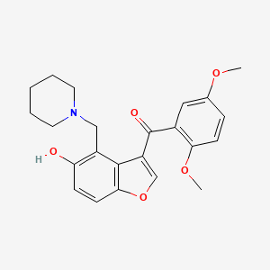 3-(2,5-DIMETHOXYBENZOYL)-4-[(PIPERIDIN-1-YL)METHYL]-1-BENZOFURAN-5-OL