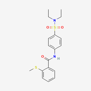 N-{4-[(diethylamino)sulfonyl]phenyl}-2-(methylthio)benzamide