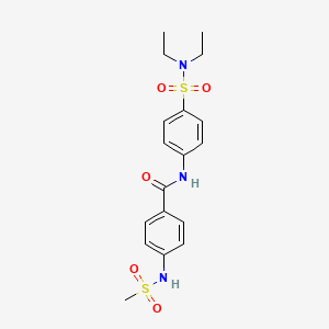 N-{4-[(diethylamino)sulfonyl]phenyl}-4-[(methylsulfonyl)amino]benzamide