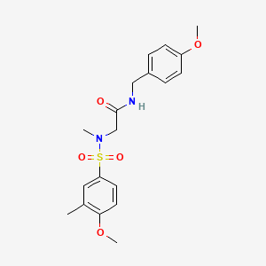 molecular formula C19H24N2O5S B3495812 N-(4-methoxybenzyl)-N~2~-[(4-methoxy-3-methylphenyl)sulfonyl]-N~2~-methylglycinamide 